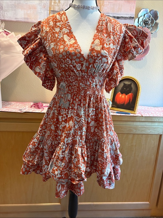 Ulla Johnson Dresses & Skirts - Ulla Johnson Kiri Dress in Orange Blossom Printed Mini Dress